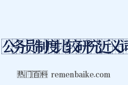 公务员制度比较研究近义词是什么意思的图片